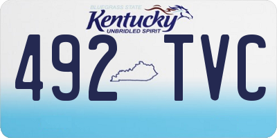 KY license plate 492TVC