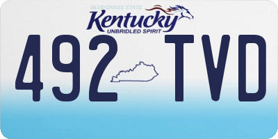 KY license plate 492TVD