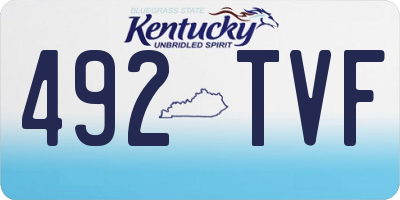 KY license plate 492TVF