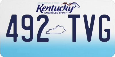 KY license plate 492TVG