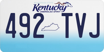 KY license plate 492TVJ