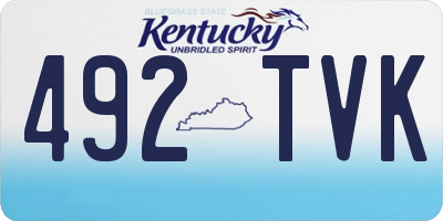 KY license plate 492TVK