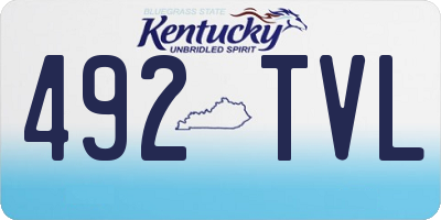 KY license plate 492TVL