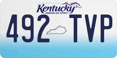 KY license plate 492TVP