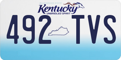 KY license plate 492TVS
