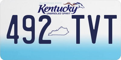 KY license plate 492TVT