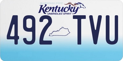 KY license plate 492TVU