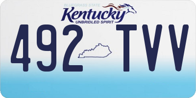 KY license plate 492TVV