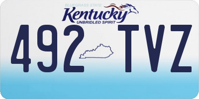 KY license plate 492TVZ