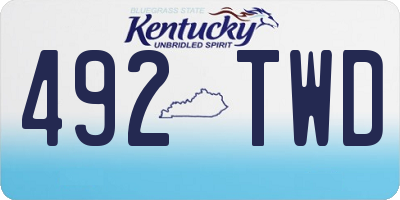 KY license plate 492TWD