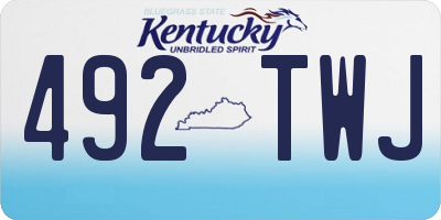 KY license plate 492TWJ