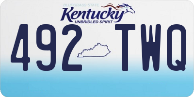KY license plate 492TWQ