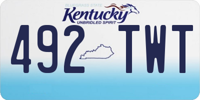 KY license plate 492TWT
