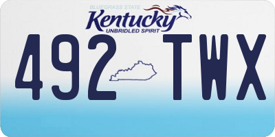 KY license plate 492TWX
