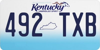 KY license plate 492TXB
