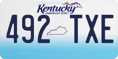 KY license plate 492TXE