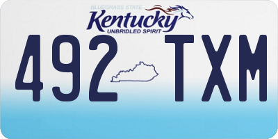 KY license plate 492TXM