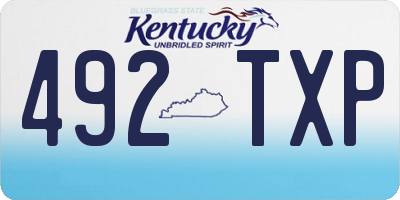 KY license plate 492TXP