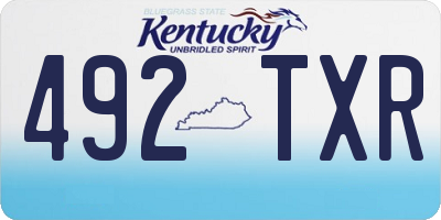 KY license plate 492TXR