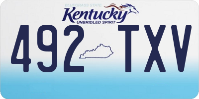 KY license plate 492TXV