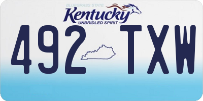 KY license plate 492TXW
