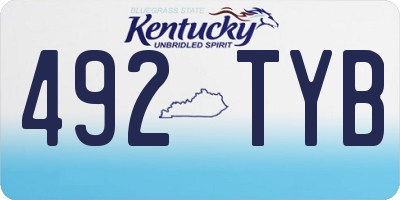 KY license plate 492TYB