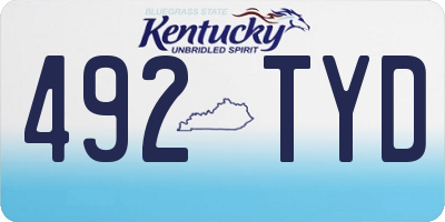 KY license plate 492TYD