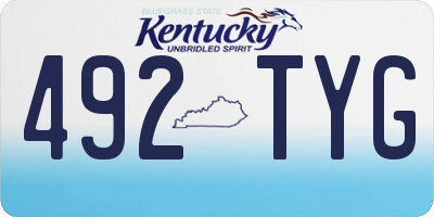 KY license plate 492TYG