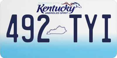 KY license plate 492TYI