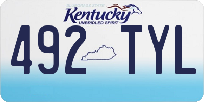 KY license plate 492TYL