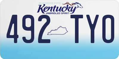 KY license plate 492TYO