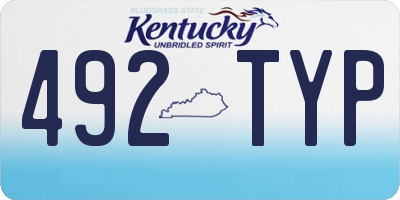 KY license plate 492TYP
