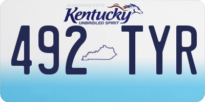 KY license plate 492TYR