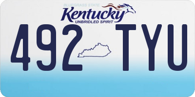 KY license plate 492TYU
