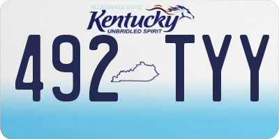 KY license plate 492TYY