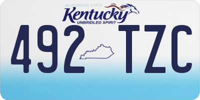 KY license plate 492TZC