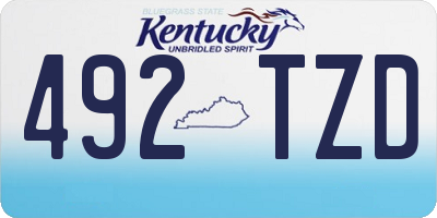 KY license plate 492TZD