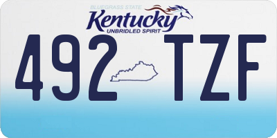 KY license plate 492TZF