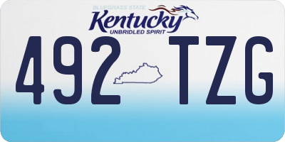 KY license plate 492TZG