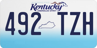 KY license plate 492TZH