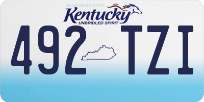 KY license plate 492TZI