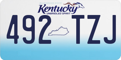 KY license plate 492TZJ