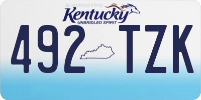KY license plate 492TZK