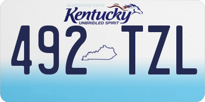 KY license plate 492TZL