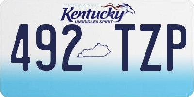 KY license plate 492TZP
