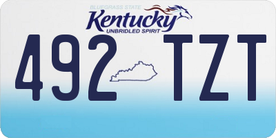KY license plate 492TZT