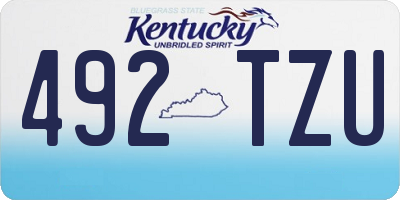 KY license plate 492TZU