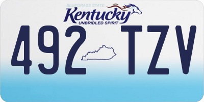 KY license plate 492TZV