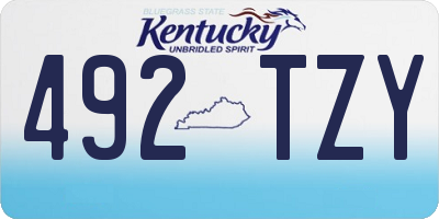 KY license plate 492TZY