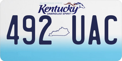 KY license plate 492UAC